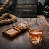 Glass & Coaster & with A Unique Whiskey Glass Slot