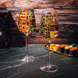 Renaissance Stained Glass Windows, (Stemmed Wine Glasses)