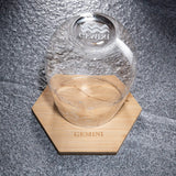 Set of 2 Zodiac Sign Wine Glasses with 2 Wooden Coasters (Gemini)