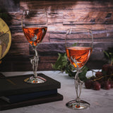 Stag Antler Set of 2 Wine Glasses 9"H (Wine)