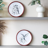 Hummingbird Terracotta Wall Plates Set of 2 8 Inch Decor (8 Units)