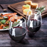 Set of 2 Boston Terrier Dog Stemless Wine Glasses
