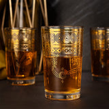 Gold Moroccan Glasses Artisan Hand-Made Multipurpose 220 ml