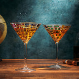Renaissance Holiday Stained Glass Windows, (Martini Glasses)
