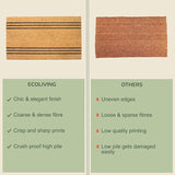 Beige Coir Doormat with Stripes – 17x30" Basic Plain