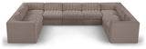 Rummi - Velvet Performance Fabric Upholstered 9 Piece Modular Sectional