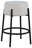 Avalon Contemporary Counter Stool with Matte Black Iron Frame – Stylish Addition for Modern Homes