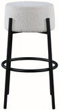 Avalon Contemporary Bar Stool with Matte Black Iron Frame - Stylish Addition for Modern Homes