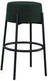 Avalon Contemporary Bar Stool with Matte Black Iron Frame - Stylish Addition for Modern Homes
