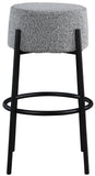 Avalon Contemporary Bar Stool with Matte Black Iron Frame - Stylish Addition for Modern Homes