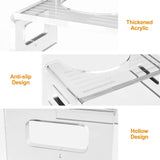 7'' Tall Acrylic Toilet Stool, Modern Non-Slip Potty Stool