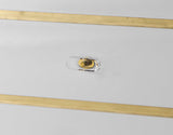 Esme Velvet Contemporary Side Table with Elegant Gold Trim, Stylish Storage & Modern Design