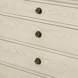 European Country Style Farmhouse 4-Drawer Dresser, Cream *