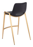 Desi Counter Stool (Set of 2) Black & Gold