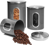 Moss & Stone 3-Piece Airtight Kitchen Canister Set