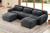 MELLOW 114" 3-Seater Sofa with 2 Ottomans