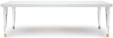 Bethany Contemporary Dining Table with Glossy Finish and Clear Acrylic Legs for Elegant Spaces
