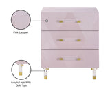 Anastasia Acrylic Contemporary Side Table - Stylish Three-Drawer Organizer for Modern Bedrooms