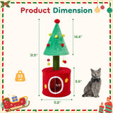 Christmas Cat Tree Tower For Indoor Cat with Scratching Post