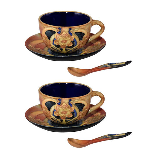 Pasque Hand-Painted Porcelain Cup & Saucer Set
