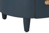 GALEN Modern Round Nightstand with Storage Drawer