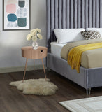Bali Iron Contemporary Nightstand – Stylish Minimalist Table with Storage Drawer for Any Room