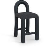 Amari - Vegan Leather and Boucle Fabric Stool
