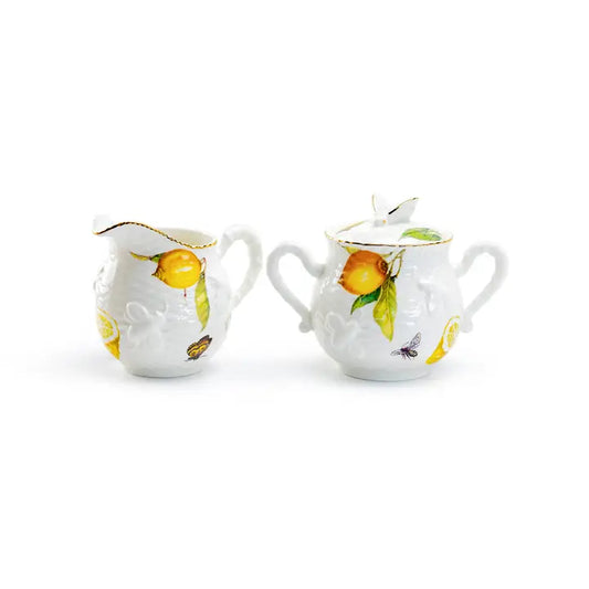 Grace Teaware Lemon Bee Sugar & Creamer Set