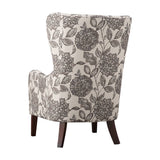 Floral High Wingback Chic Accent Chair *