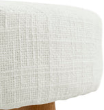 Jasper Counter Stool in Cream Boucle - Stylish Mid Century Design with Solid White Oak Frame