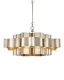 Grand Lotus Large Silver Chandelier