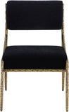 Bastille - Upholstered Dining Side Chair (Set of 2) - Brass Frame