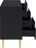 Zayne Engineered Wood Contemporary Dresser with Elegant Gold Accents for Modern Home Décor