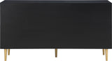 Zayne Engineered Wood Contemporary Dresser with Elegant Gold Accents for Modern Home Décor