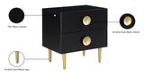 Zayne Contemporary Night Stand with Brushed Gold Legs – Elevate Your Modern Décor Effortlessly