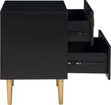 Zayne Contemporary Night Stand with Brushed Gold Legs – Elevate Your Modern Décor Effortlessly