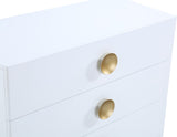 Zayne Contemporary Engineered Wood Chest with Gold Accents for Modern Home Décor and Style