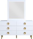 Zayne Engineered Wood Contemporary Dresser with Elegant Gold Accents for Modern Home Décor