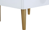 Zayne Contemporary Night Stand with Brushed Gold Legs – Elevate Your Modern Décor Effortlessly