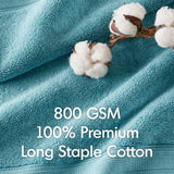 Antibacterial Spa-Like 8-Piece Bathroom Towel Set, Aqua