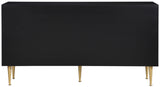 Marisol Black Dresser - Contemporary Elegance with Brushed Gold Accents for Modern Bedrooms