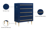 Marisol Contemporary Chest with Rich Black Finish and Stylish Brushed Gold Metal Accents 36"W