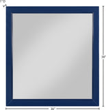 Marisol Contemporary Mirror with Rich Black Finish and Brushed Gold Accents for Modern Décor