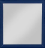 Marisol Contemporary Mirror with Rich Black Finish and Brushed Gold Accents for Modern Décor