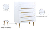 Marisol Contemporary Chest with Rich Black Finish and Stylish Brushed Gold Metal Accents 36"W