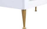 Marisol Contemporary Chest with Rich Black Finish and Stylish Brushed Gold Metal Accents 36"W