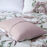 Modern Diamond Floral Bed in A Bag Comforter Set, Mauve