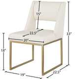Jayce Contemporary Dining Chair Set - Stylish Comfort with Brushed Brass Base for Modern Homes