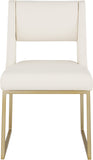 Jayce Contemporary Dining Chair Set - Stylish Comfort with Brushed Brass Base for Modern Homes