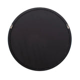 Varsha Round Oversized Beaded Mirror in Glossy Hunter Green